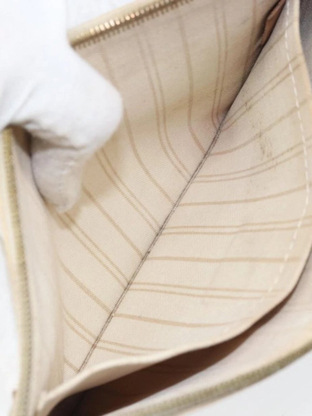 LOUIS VUITTON Damier Azur Neverfull MM Pouch LV Auth 171149 - Picture 15 of 16